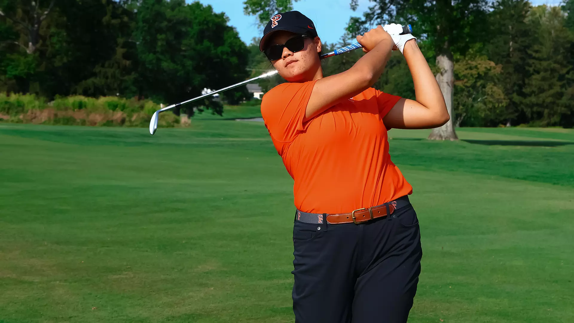 Player playing golf
