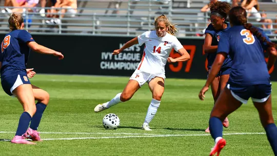 Players playing soccer